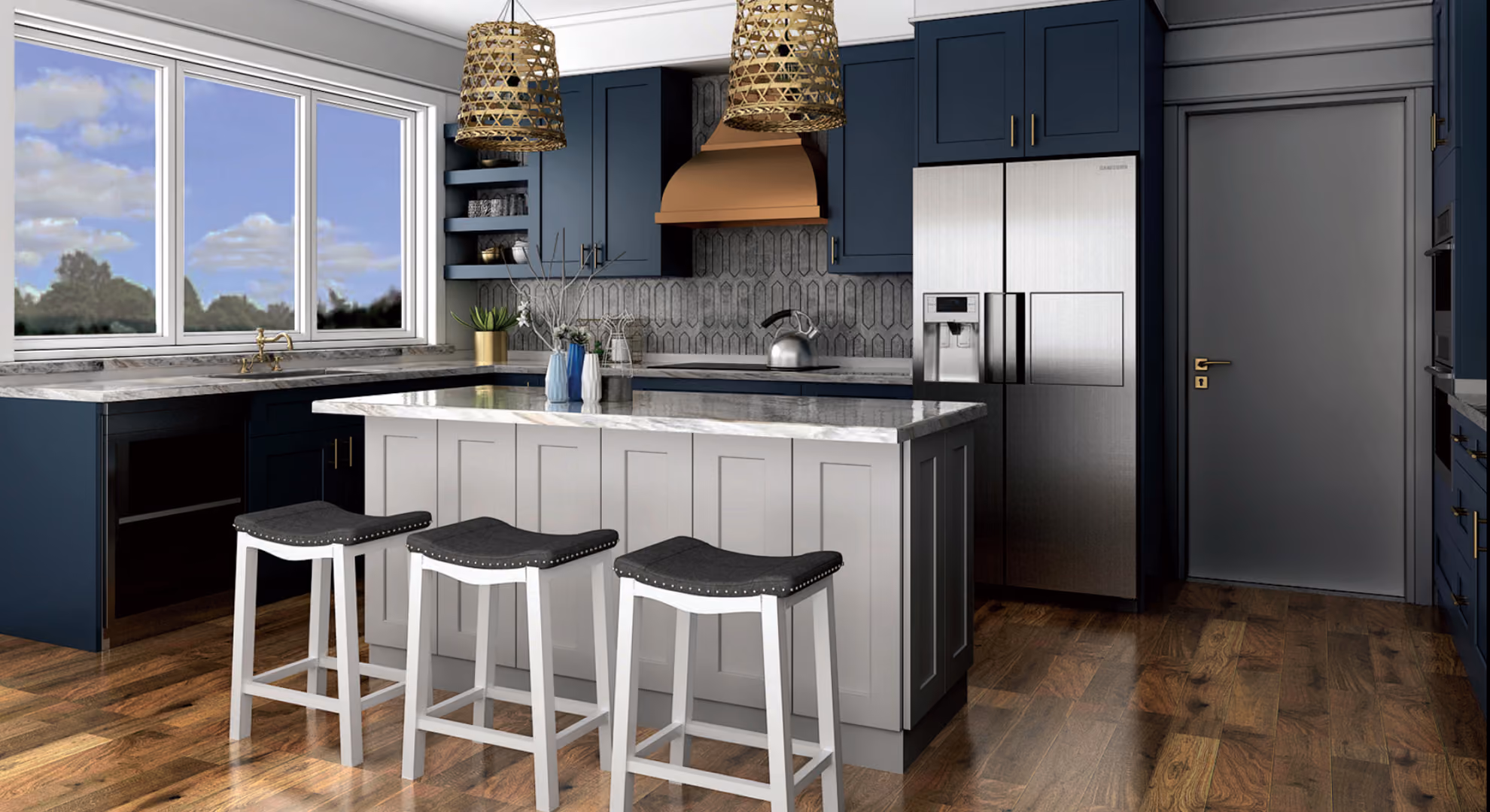 Kitchen: navy