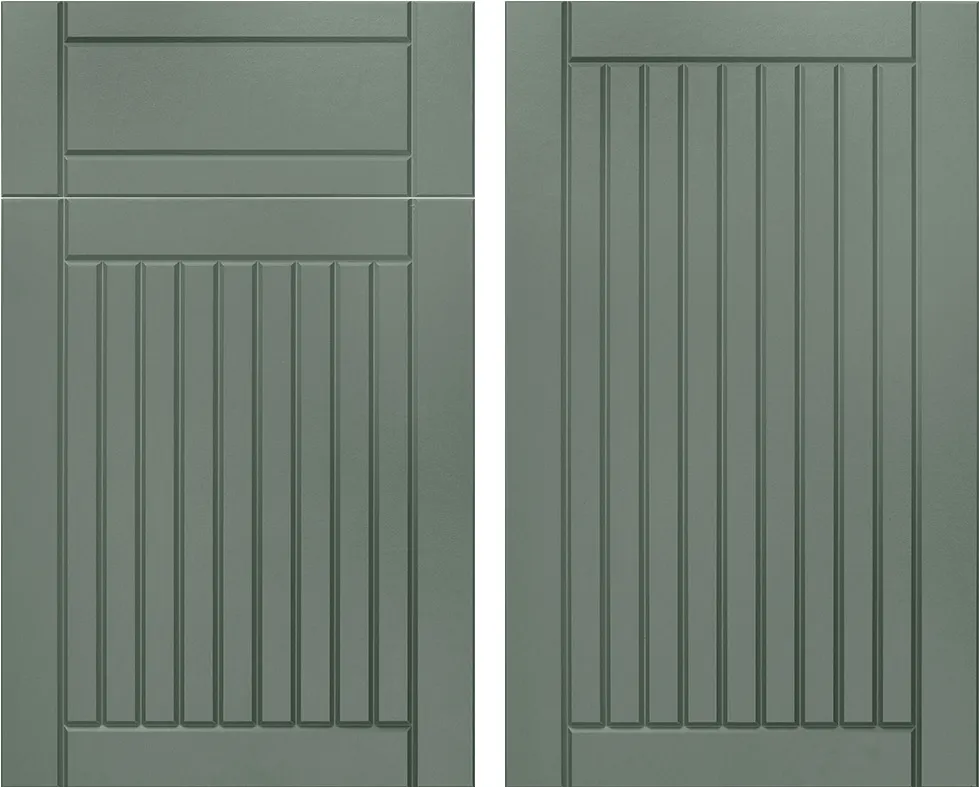 Sage finish in the Endura Oxford door