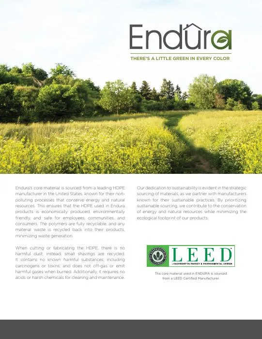 Cover of the Endura "A little green in every color" flyer