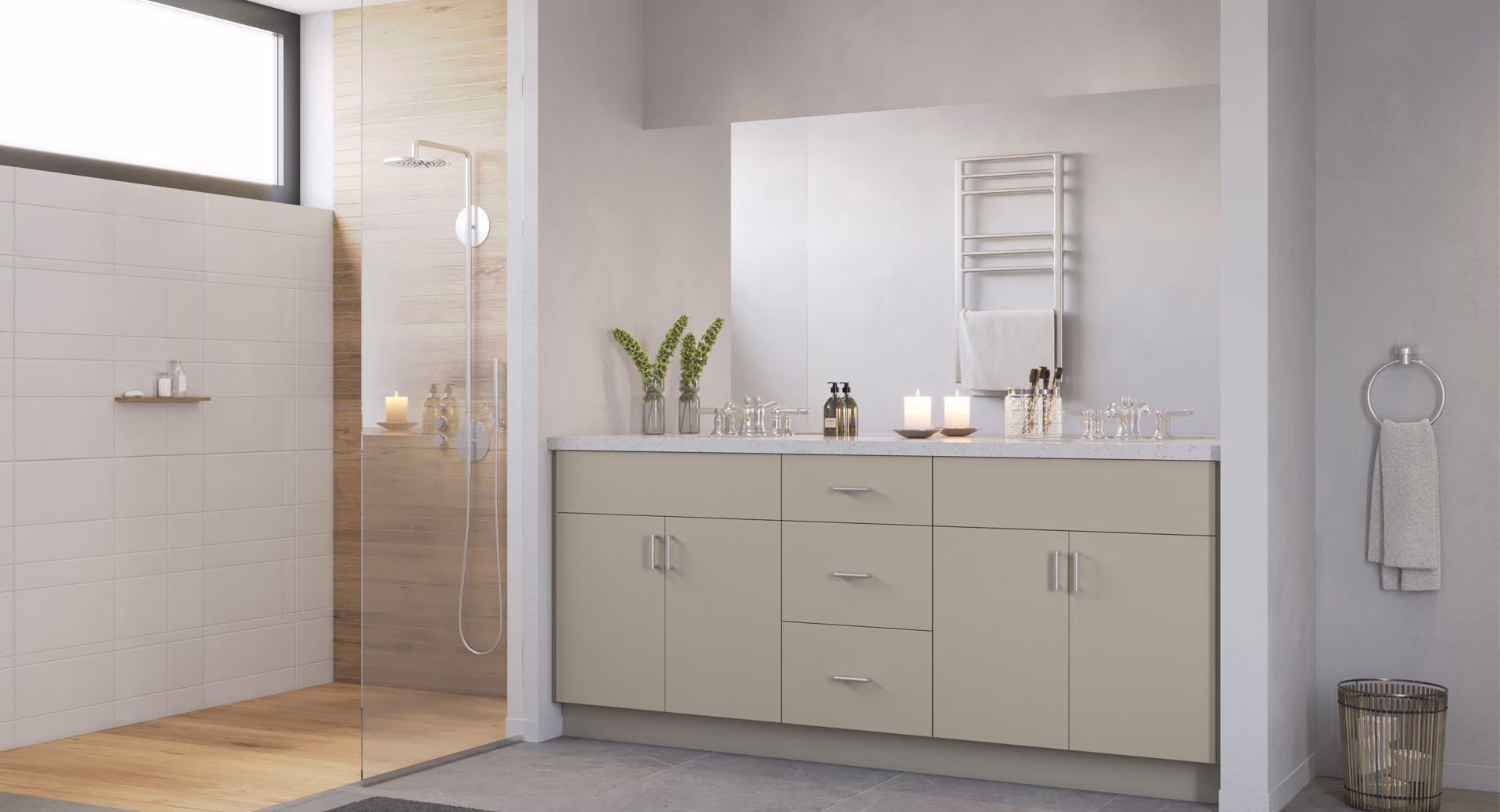 Stone Gray bath vanity: stone-gray slab