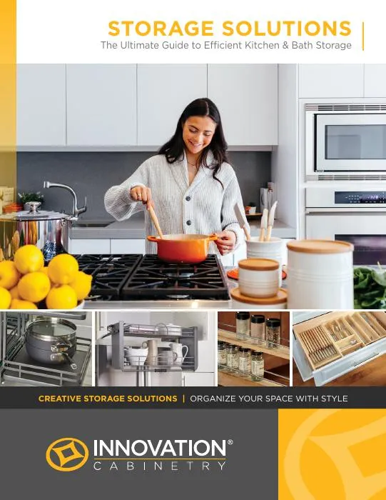 Cover of the Storage Solutions / cabinet accessories catalog (Rev-a-Shelf)