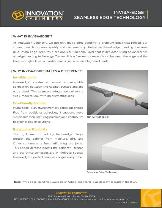 Cover of the Invisa-Edge seamless edge flyer (Maverick)