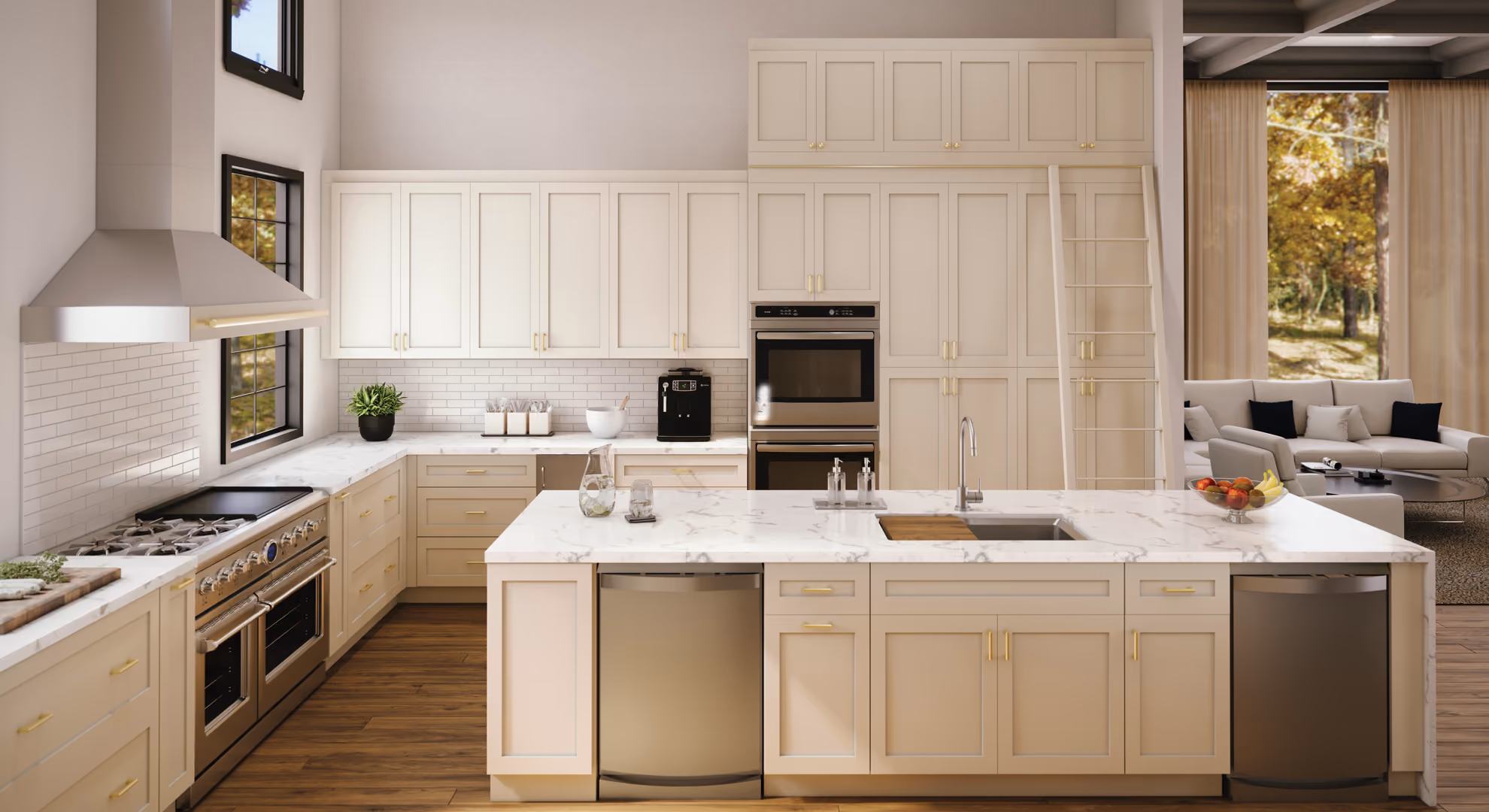 Seaside Dune kitchen: cream shaker