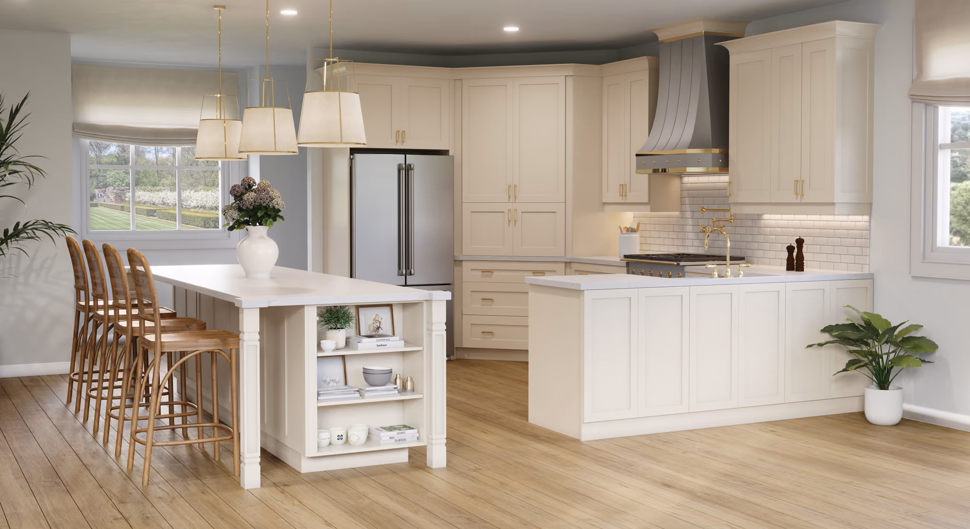 Seaside Dune kitchen: cream shaker